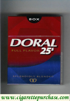 Doral Splendidly Blended Full Flavor 25s cigarettes hard box